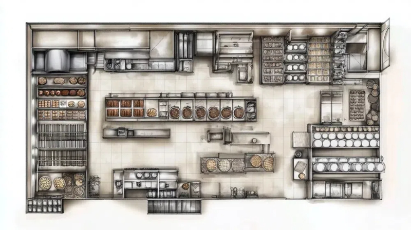 bakery equipment layout1 烘焙设备布局1